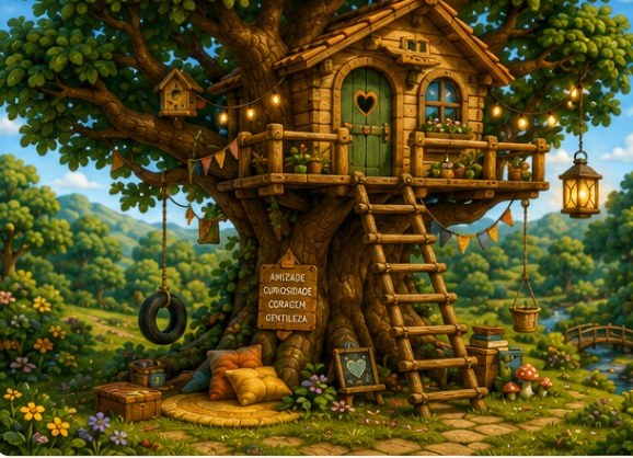 O Bosquim: a Casa da Árvore no bosque, arte oficial do universo
